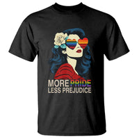More Pride Less Prejudice T Shirt Retro Pride Month LGBTQ Feminist - Wonder Print Shop