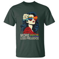 More Pride Less Prejudice T Shirt Retro Pride Month LGBTQ Feminist - Wonder Print Shop