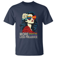 More Pride Less Prejudice T Shirt Retro Pride Month LGBTQ Feminist - Wonder Print Shop