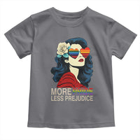 More Pride Less Prejudice Toddler T Shirt Retro Pride Month LGBTQ Feminist - Wonder Print Shop