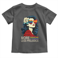More Pride Less Prejudice Toddler T Shirt Retro Pride Month LGBTQ Feminist - Wonder Print Shop