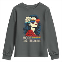 More Pride Less Prejudice Youth Sweatshirt Retro Pride Month LGBTQ Feminist - Wonder Print Shop