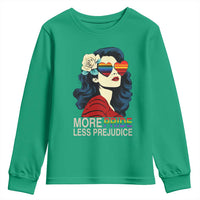More Pride Less Prejudice Youth Sweatshirt Retro Pride Month LGBTQ Feminist - Wonder Print Shop