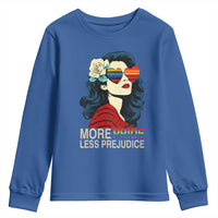More Pride Less Prejudice Youth Sweatshirt Retro Pride Month LGBTQ Feminist - Wonder Print Shop