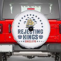 Rejecting Kings Since 1776 Spare Tire Cover Vintage Patriotic Ship No King In America