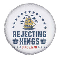 Rejecting Kings Since 1776 Spare Tire Cover Vintage Patriotic Ship No King In America