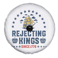 Rejecting Kings Since 1776 Spare Tire Cover Vintage Patriotic Ship No King In America