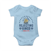 Rejecting Kings Since 1776 Baby Onesie Vintage Patriotic Ship No King In America