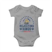Rejecting Kings Since 1776 Baby Onesie Vintage Patriotic Ship No King In America