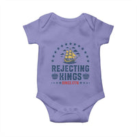 Rejecting Kings Since 1776 Baby Onesie Vintage Patriotic Ship No King In America