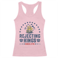 Rejecting Kings Since 1776 Racerback Tank Top Vintage Patriotic Ship No King In America