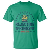 Rejecting Kings Since 1776 T Shirt Vintage Patriotic Ship No King In America
