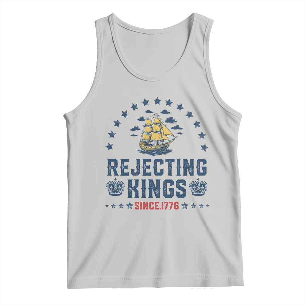 Rejecting Kings Since 1776 Tank Top Vintage Patriotic Ship No King In America