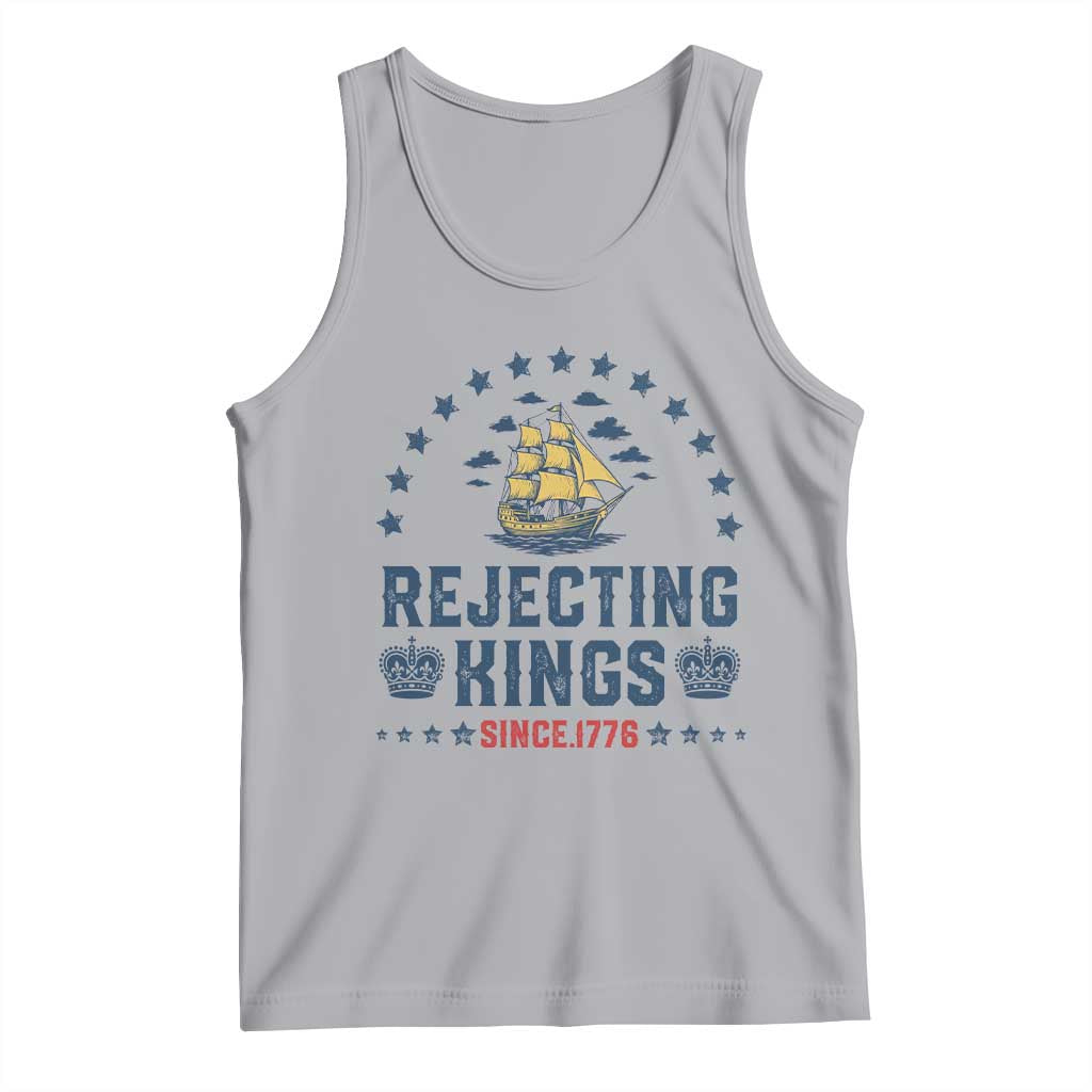 Rejecting Kings Since 1776 Tank Top Vintage Patriotic Ship No King In America
