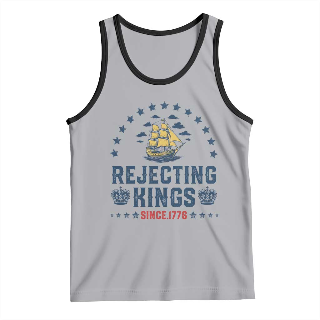 Rejecting Kings Since 1776 Tank Top Vintage Patriotic Ship No King In America
