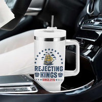 Rejecting Kings Since 1776 Tumbler With Handle Vintage Patriotic Ship No King In America
