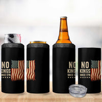 No Kings Since 1776 4 in 1 Can Cooler Tumbler Patriotic 4th Of July Distressed American Flag - Wonder Print Shop