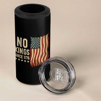 No Kings Since 1776 4 in 1 Can Cooler Tumbler Patriotic 4th Of July Distressed American Flag - Wonder Print Shop