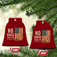 No Kings Since 1776 Ceramic Ornament Patriotic 4th Of July Distressed American Flag - Wonder Print Shop