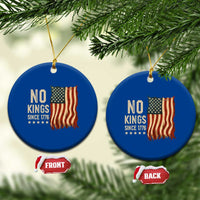 No Kings Since 1776 Ceramic Ornament Patriotic 4th Of July Distressed American Flag - Wonder Print Shop