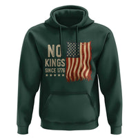 No Kings Since 1776 Hoodie Patriotic 4th Of July Distressed American Flag - Wonder Print Shop