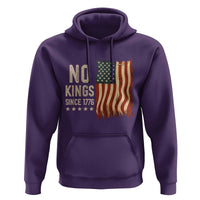 No Kings Since 1776 Hoodie Patriotic 4th Of July Distressed American Flag - Wonder Print Shop