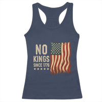 No Kings Since 1776 Racerback Tank Top Patriotic 4th Of July Distressed American Flag - Wonder Print Shop