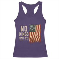 No Kings Since 1776 Racerback Tank Top Patriotic 4th Of July Distressed American Flag - Wonder Print Shop