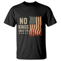 No Kings Since 1776 T Shirt Patriotic 4th Of July Distressed American Flag - Wonder Print Shop