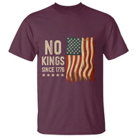 No Kings Since 1776 T Shirt Patriotic 4th Of July Distressed American Flag - Wonder Print Shop