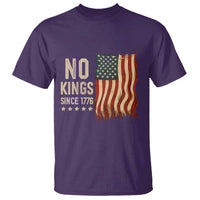 No Kings Since 1776 T Shirt Patriotic 4th Of July Distressed American Flag - Wonder Print Shop