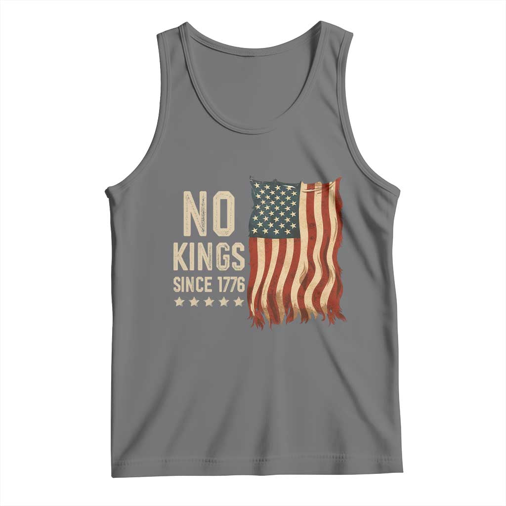 No Kings Since 1776 Tank Top Patriotic 4th Of July Distressed American Flag - Wonder Print Shop
