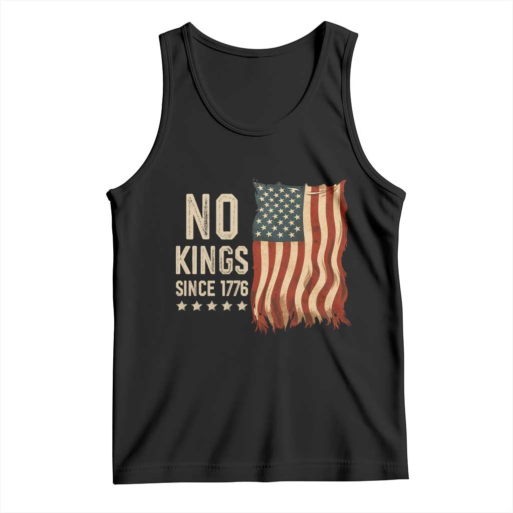 No Kings Since 1776 Tank Top Patriotic 4th Of July Distressed American Flag - Wonder Print Shop