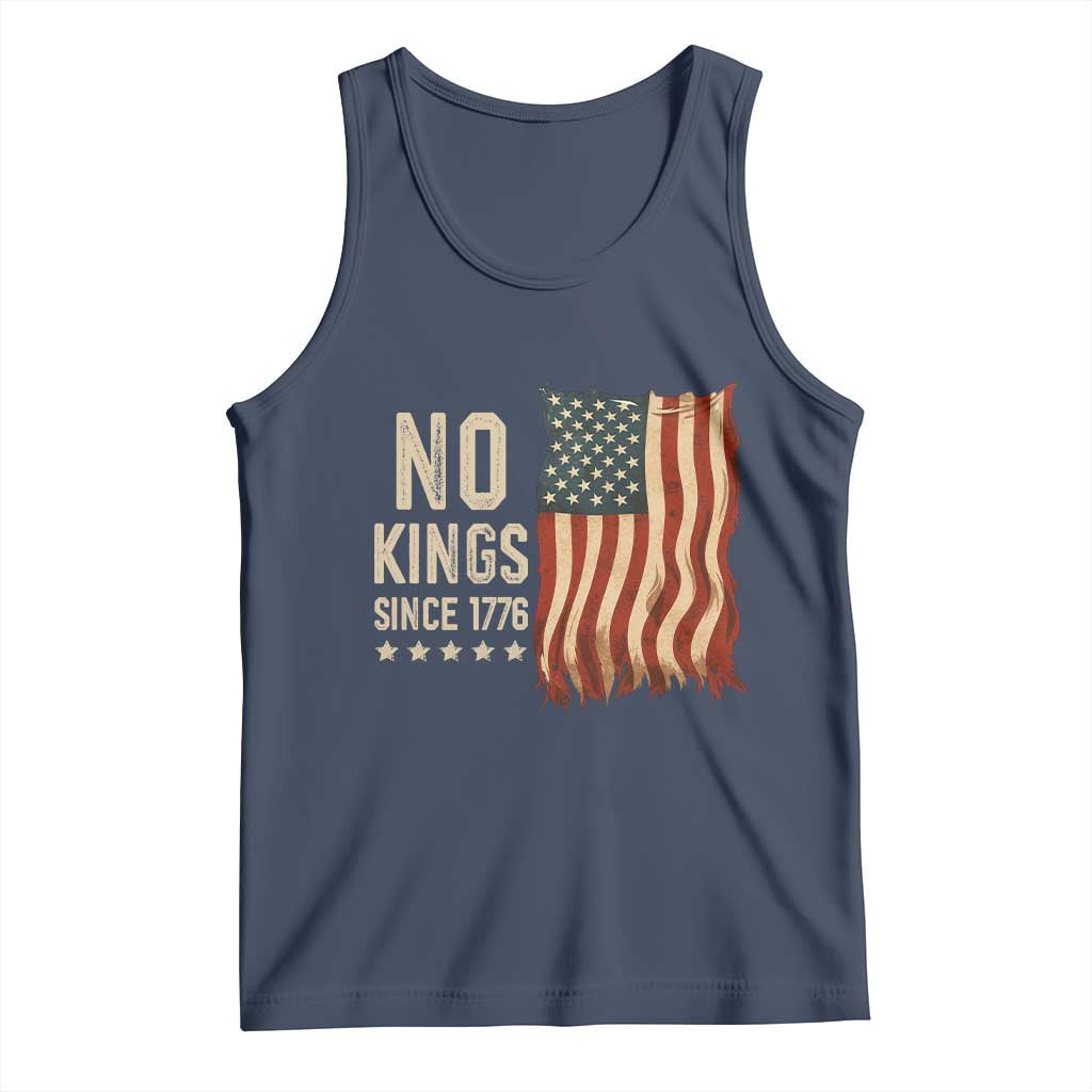 No Kings Since 1776 Tank Top Patriotic 4th Of July Distressed American Flag - Wonder Print Shop
