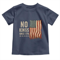 No Kings Since 1776 Toddler T Shirt Patriotic 4th Of July Distressed American Flag - Wonder Print Shop