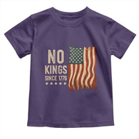 No Kings Since 1776 Toddler T Shirt Patriotic 4th Of July Distressed American Flag - Wonder Print Shop