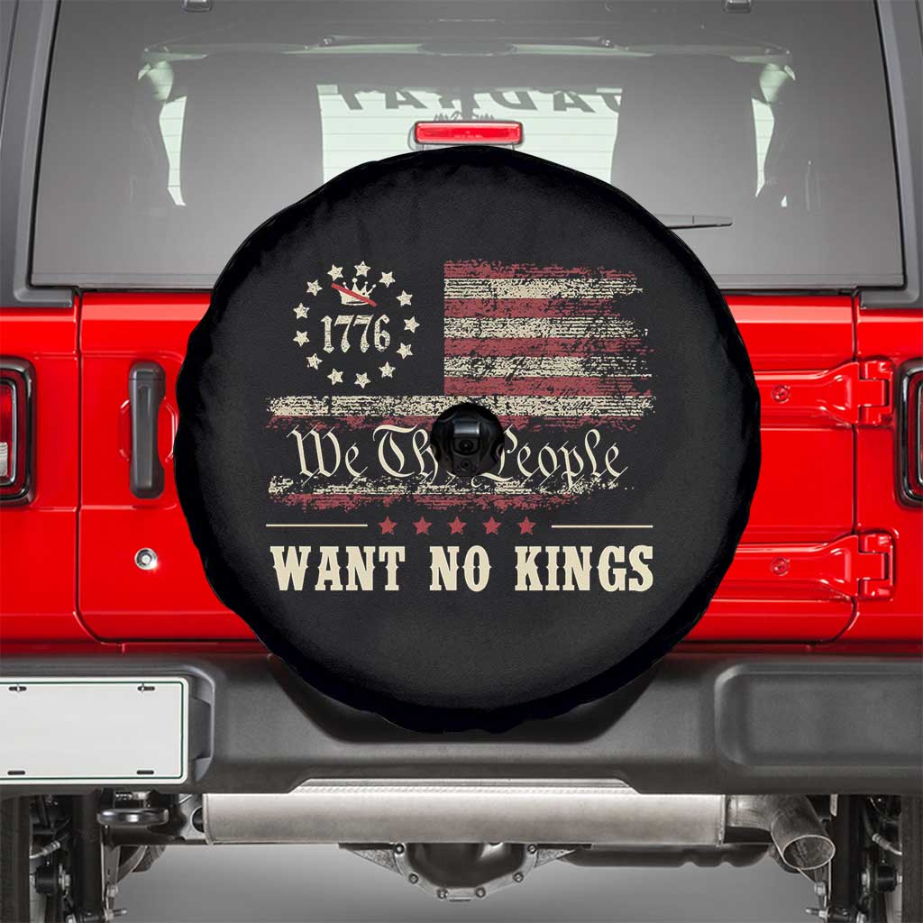 We The People Want No Kings Spare Tire Cover Retro June 14th Vintage 1776 Flag Patriotic - Wonder Print Shop