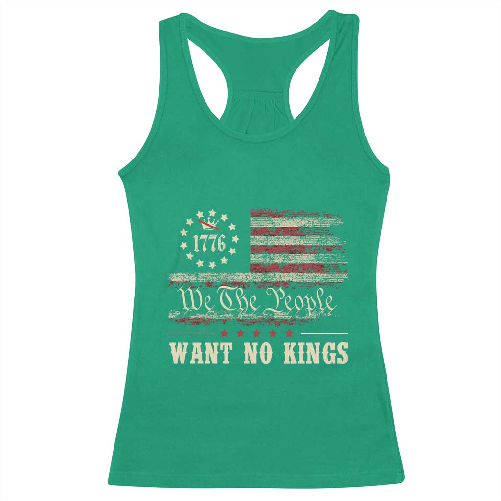 We The People Want No Kings Racerback Tank Top Retro June 14th Vintage 1776 Flag Patriotic - Wonder Print Shop