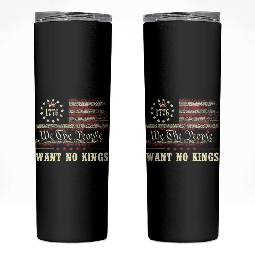 We The People Want No Kings Skinny Tumbler Retro June 14th Vintage 1776 Flag Patriotic - Wonder Print Shop