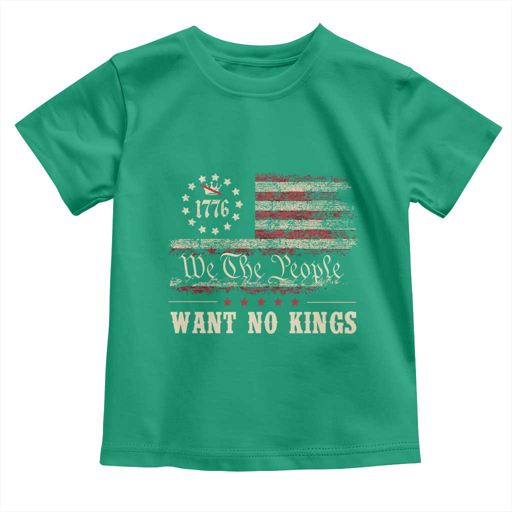 We The People Want No Kings Toddler T Shirt Retro June 14th Vintage 1776 Flag Patriotic - Wonder Print Shop
