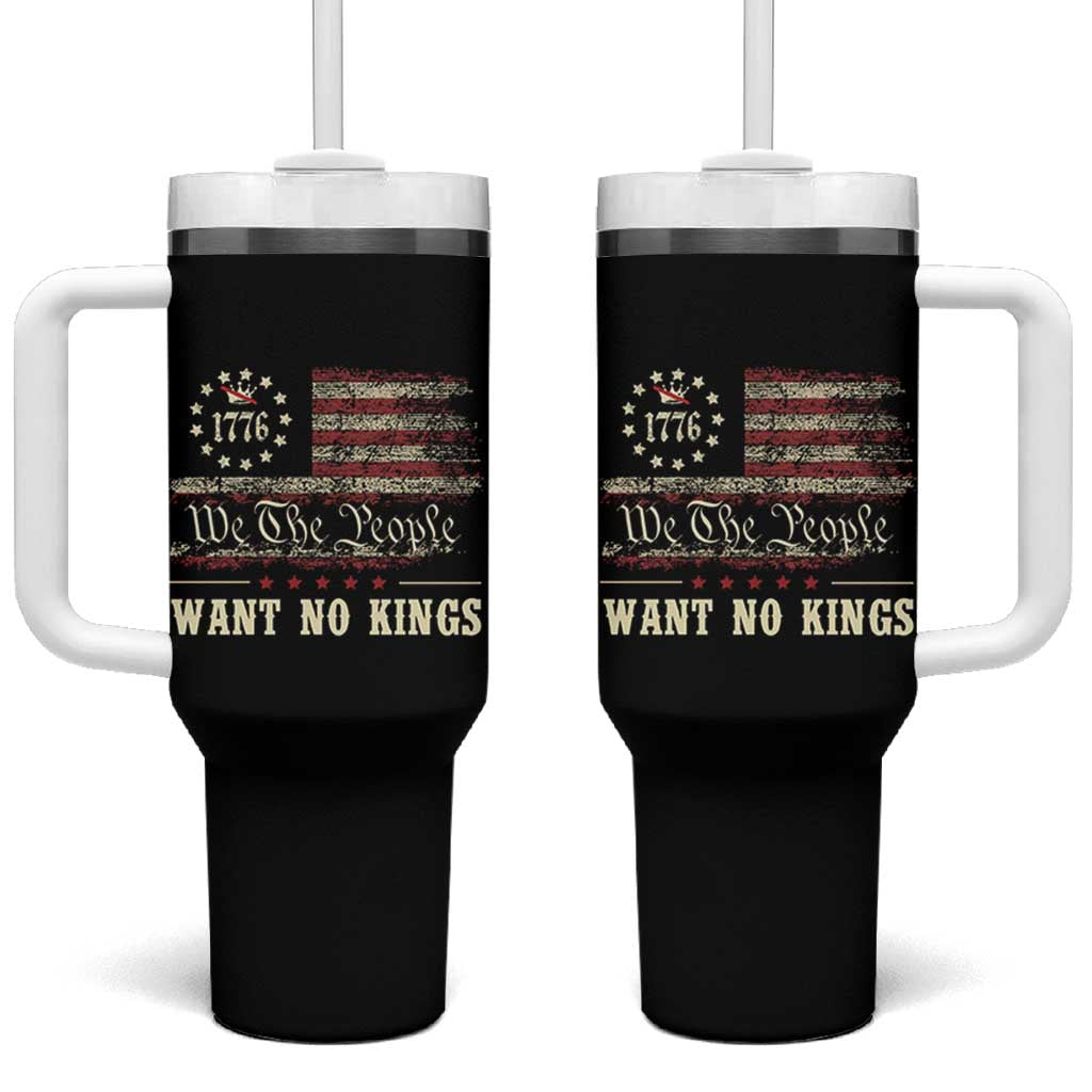 We The People Want No Kings Tumbler With Handle Retro June 14th Vintage 1776 Flag Patriotic - Wonder Print Shop