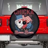 Chicka Boom Boom Patriotic Chicken Spare Tire Cover Funny Patriotic 4th of July Red White and Blue Farm - Wonder Print Shop