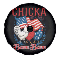 Chicka Boom Boom Patriotic Chicken Spare Tire Cover Funny Patriotic 4th of July Red White and Blue Farm - Wonder Print Shop
