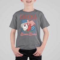 Chicka Boom Boom Patriotic Chicken T Shirt For Kid Funny Patriotic 4th of July Red White and Blue Farm - Wonder Print Shop