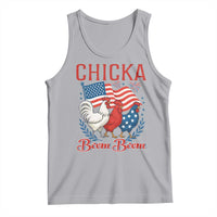 Chicka Boom Boom Patriotic Chicken Tank Top Funny Patriotic 4th of July Red White and Blue Farm - Wonder Print Shop