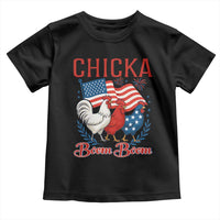 Chicka Boom Boom Patriotic Chicken Toddler T Shirt Funny Patriotic 4th of July Red White and Blue Farm - Wonder Print Shop