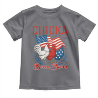Chicka Boom Boom Patriotic Chicken Toddler T Shirt Funny Patriotic 4th of July Red White and Blue Farm - Wonder Print Shop