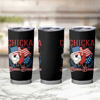 Chicka Boom Boom Patriotic Chicken Tumbler Cup Funny Patriotic 4th of July Red White and Blue Farm - Wonder Print Shop