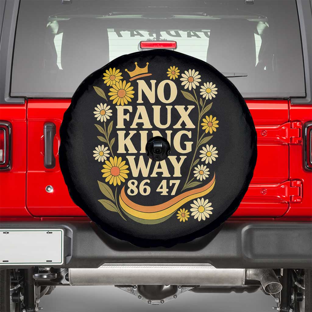 No Faux King Way 8647 Spare Tire Cover Subtle Resist 70s Retro Floral - Wonder Print Shop
