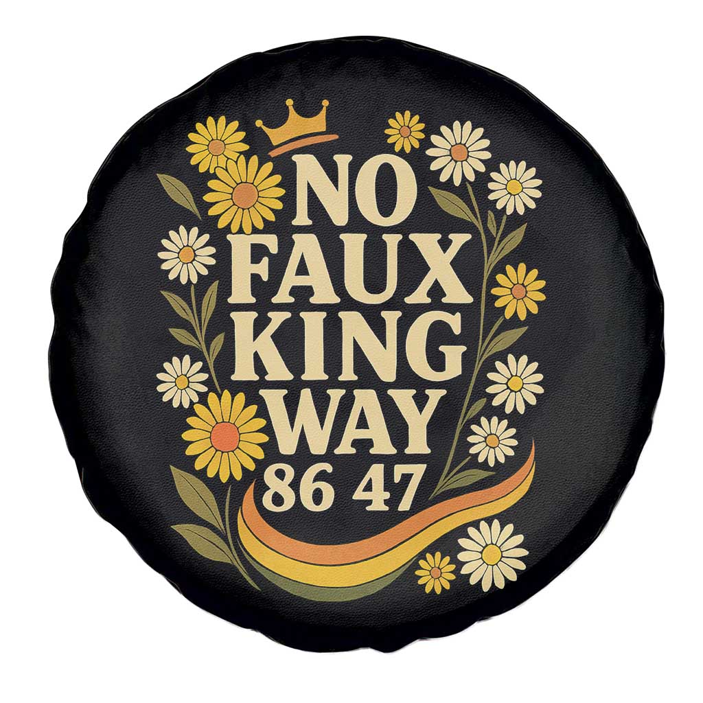 No Faux King Way 8647 Spare Tire Cover Subtle Resist 70s Retro Floral - Wonder Print Shop